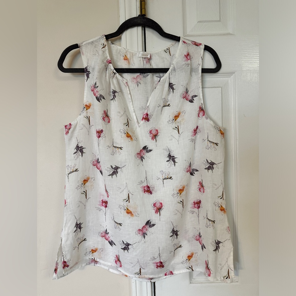 ECRU Sleeveless Linen Shirt